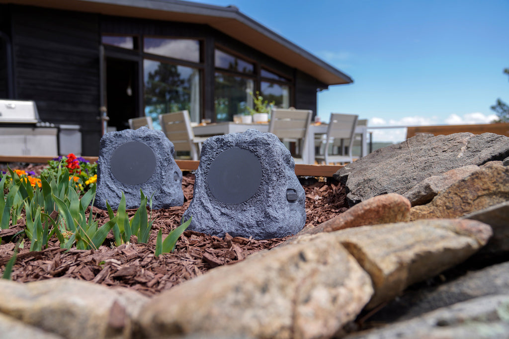 Wireless Rechargeable Bluetooth® Outdoor Rock Speakers