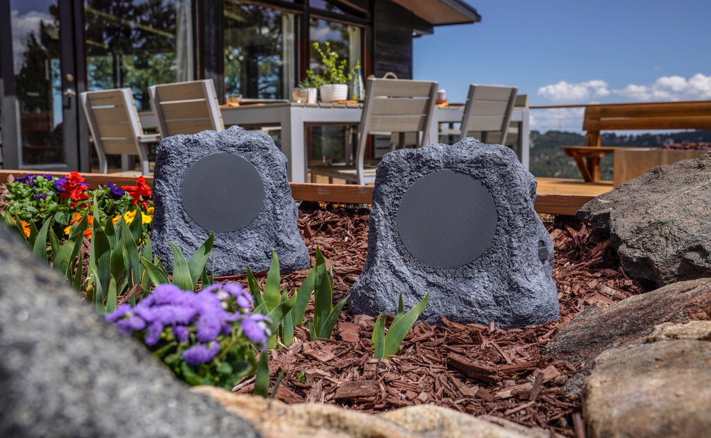 Wireless Rechargeable Bluetooth® Outdoor Rock Speakers