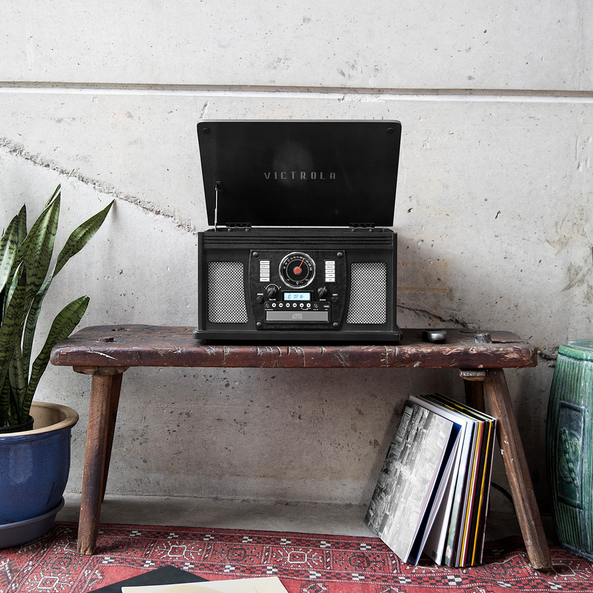 Navigator 8-in-1 Wood Record Player