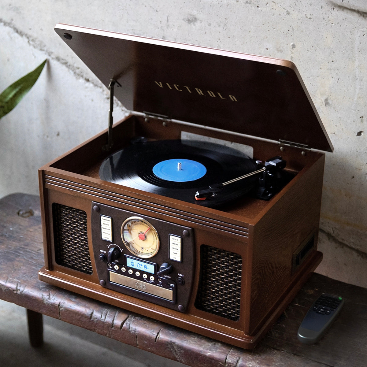Navigator 8-in-1 Wood Record Player