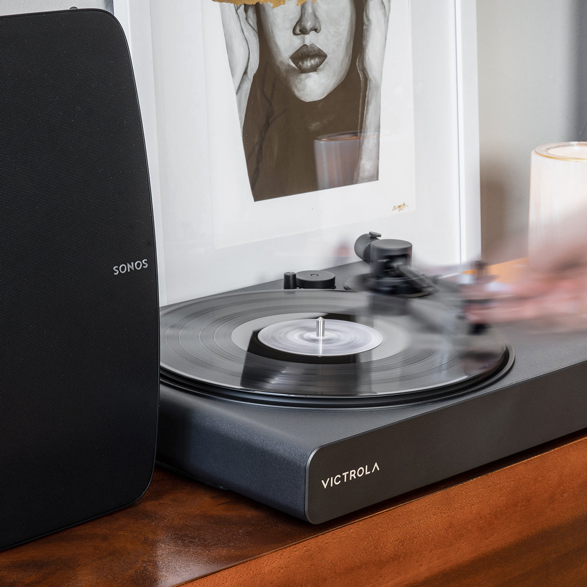 Stream Onyx WiFi and Bluetooth Turntable (Works with Sonos)