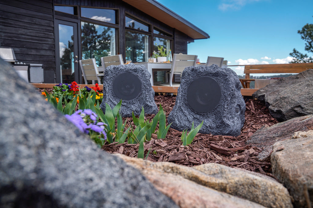 Solar Charging Bluetooth® Outdoor Rock Speakers