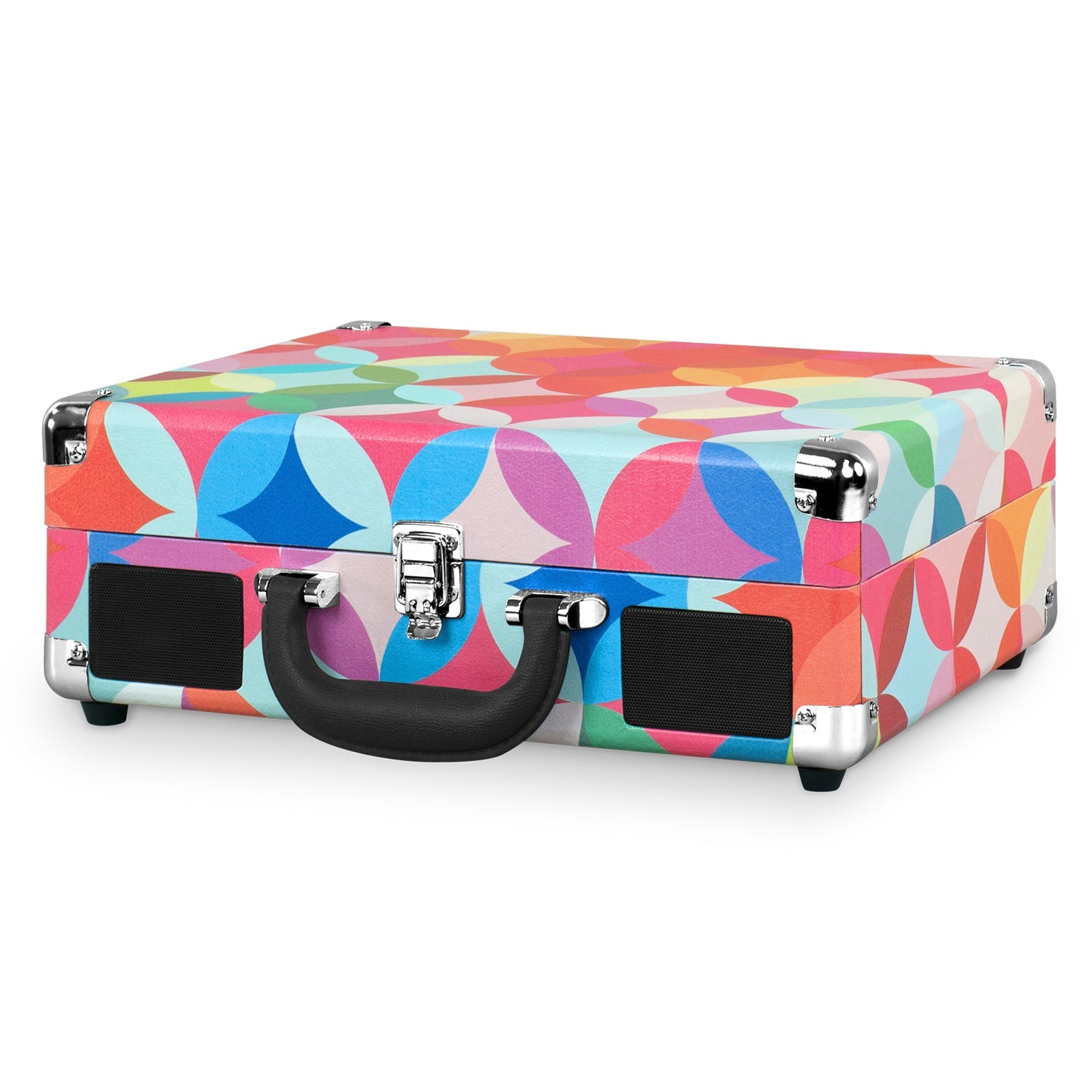 Journey Suitcase Record Player - Geo Print