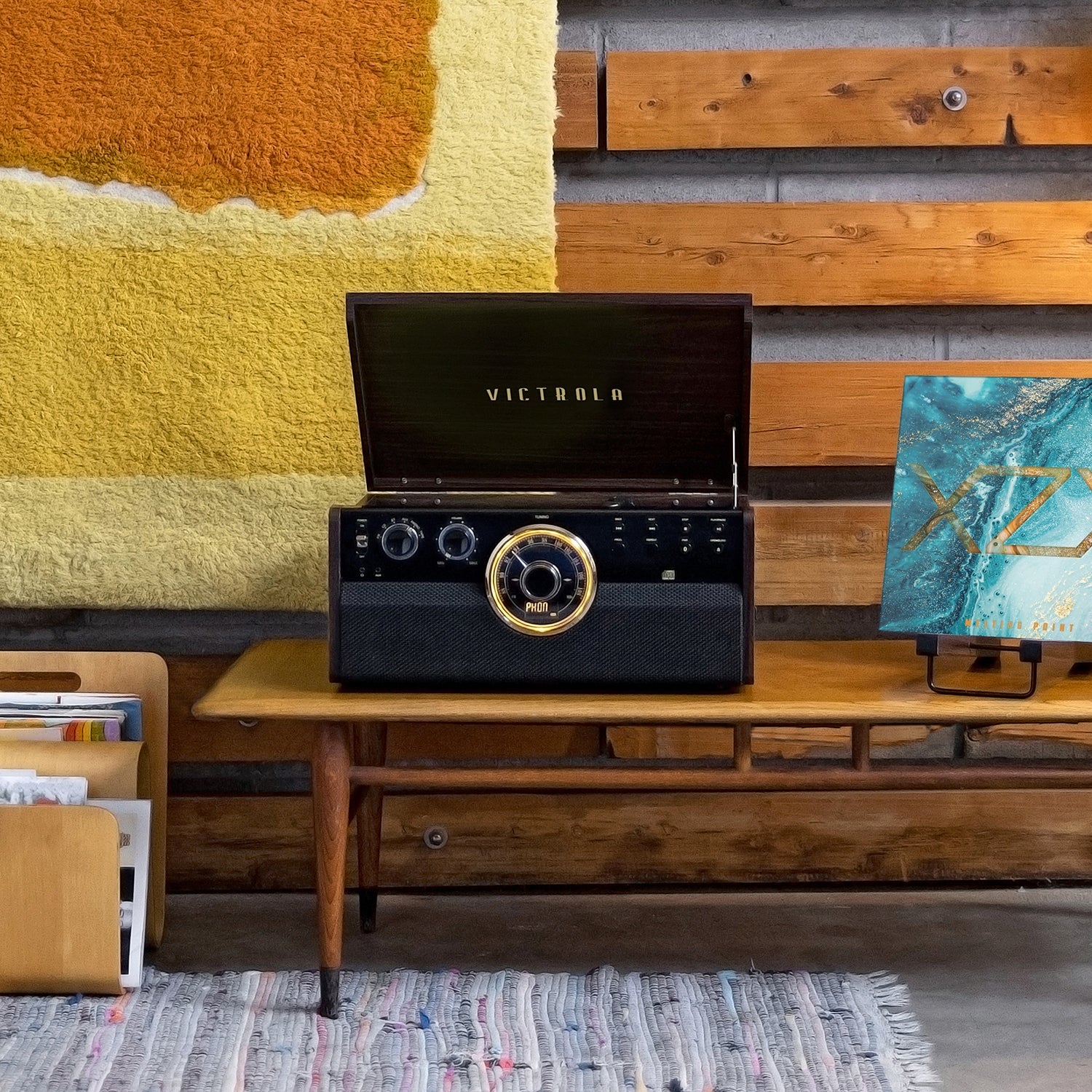 Empire 6-in-1 Wood Record Player
