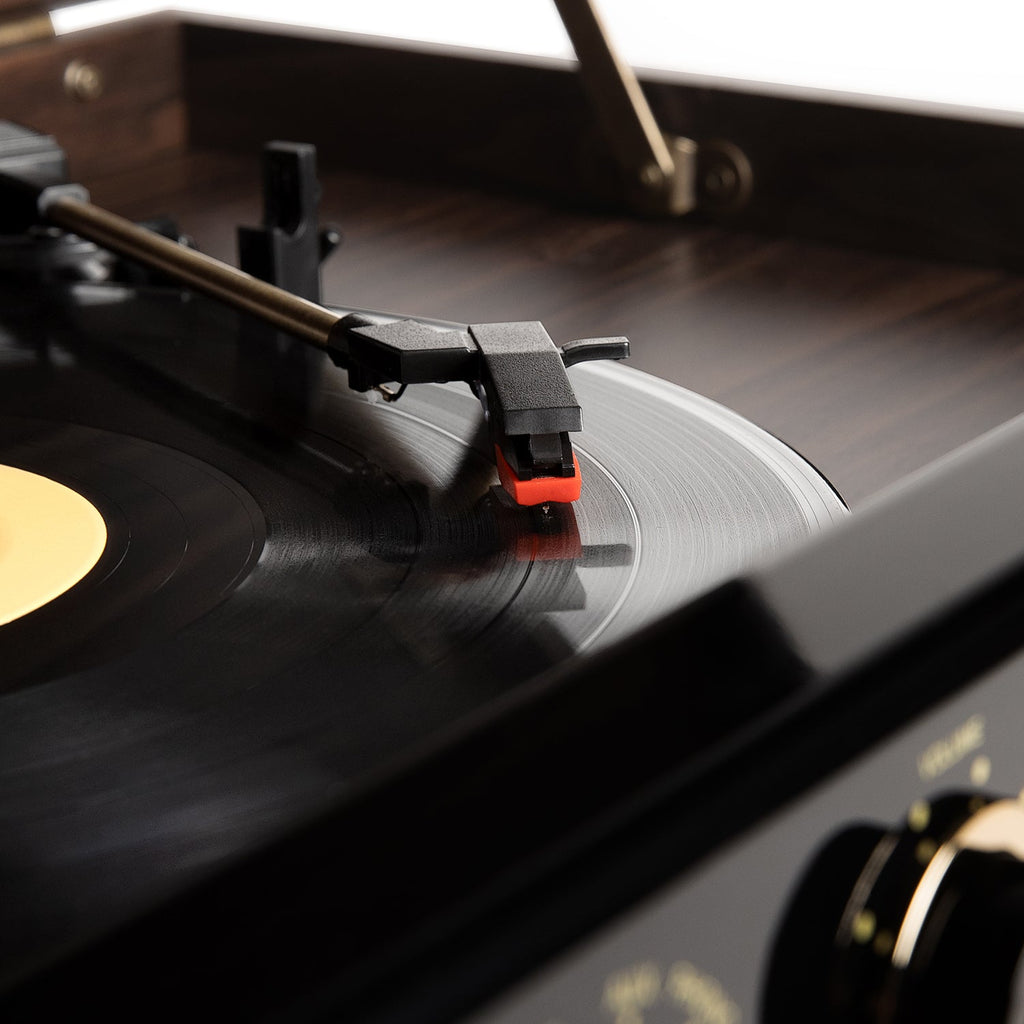 Empire 6-in-1 Wood Record Player