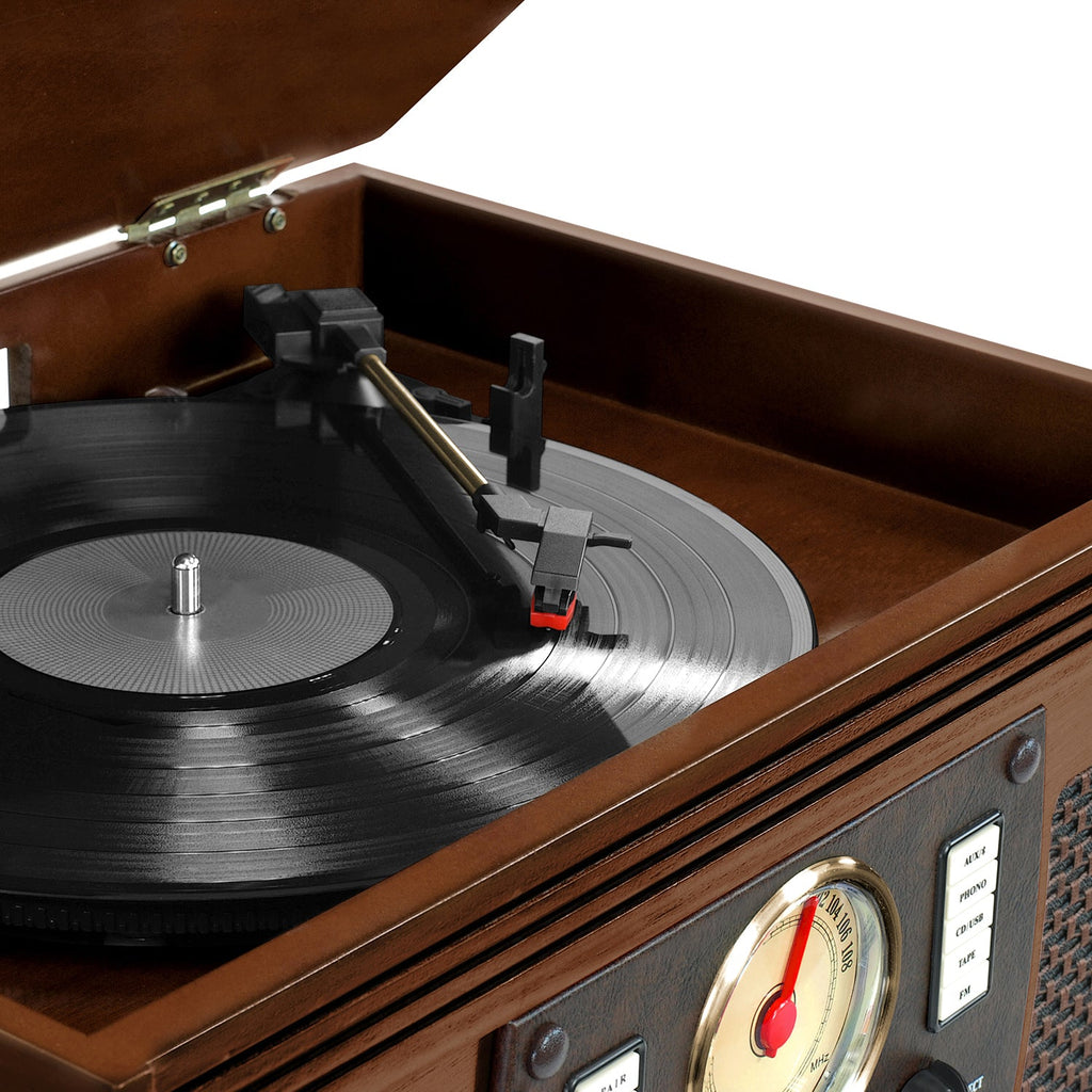 Navigator 8-in-1 Wood Record Player