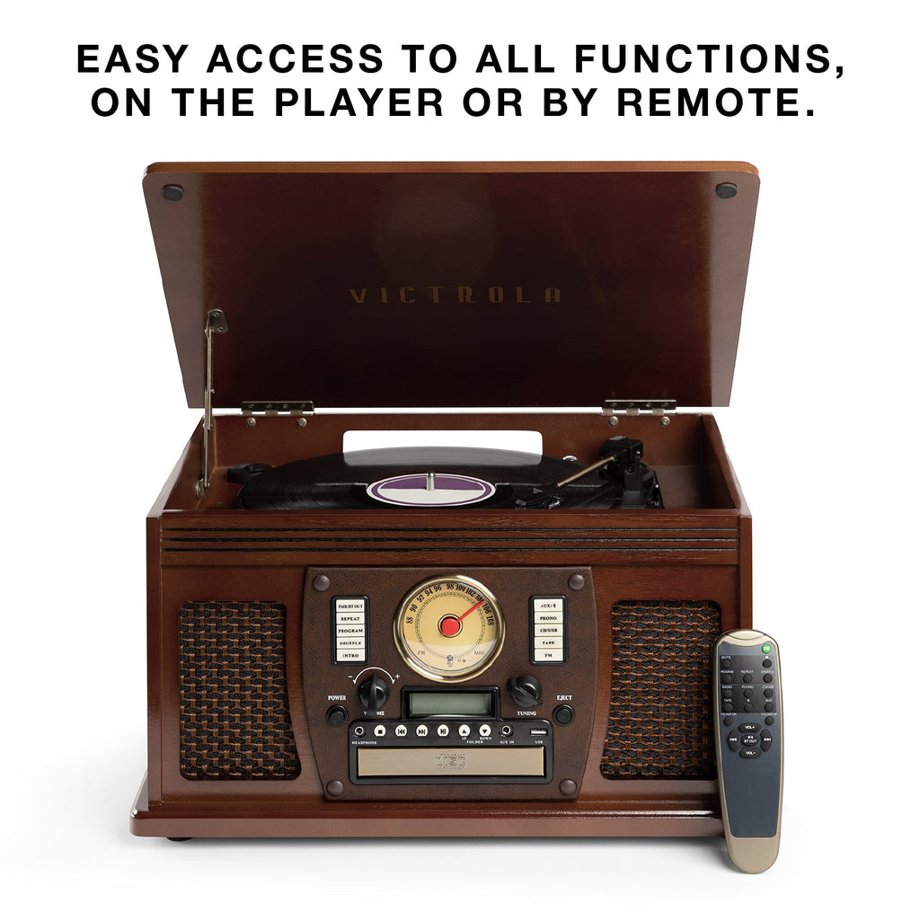 Navigator 8-in-1 Wood Record Player