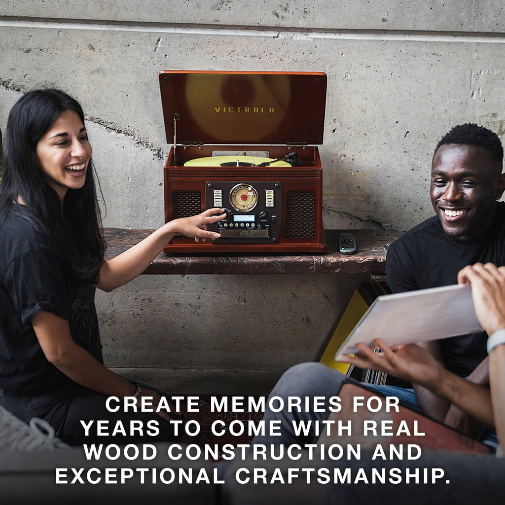 Navigator 8-in-1 Wood Record Player