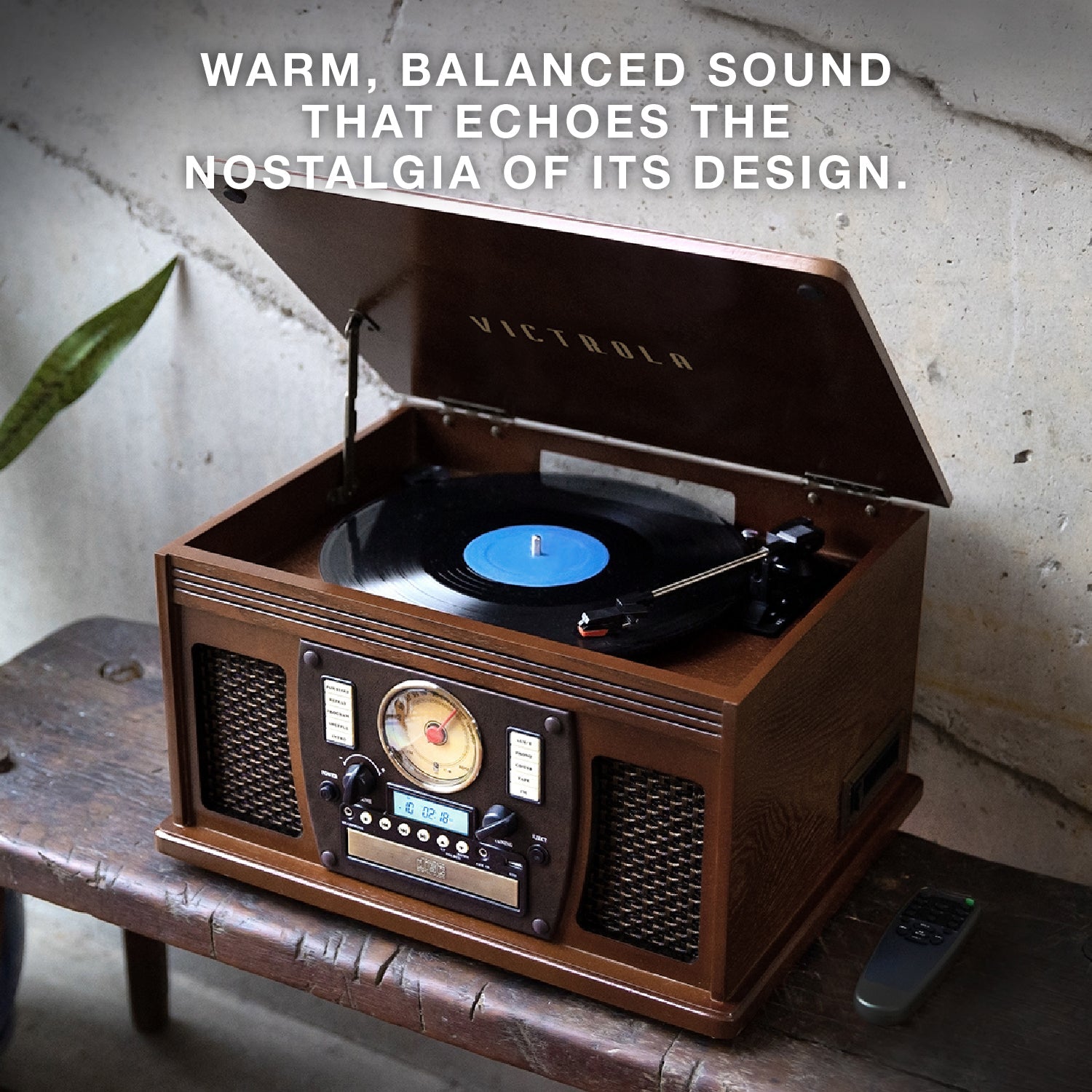 Navigator 8-in-1 Wood Record Player