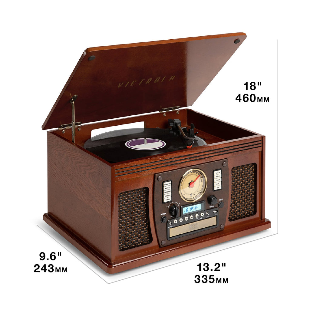 Navigator 8-in-1 Wood Record Player