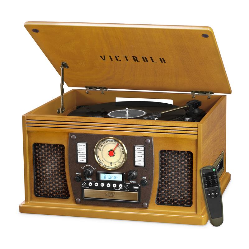 Navigator 8-in-1 Wood Record Player