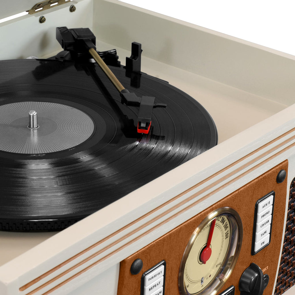 Navigator 8-in-1 Wood Record Player