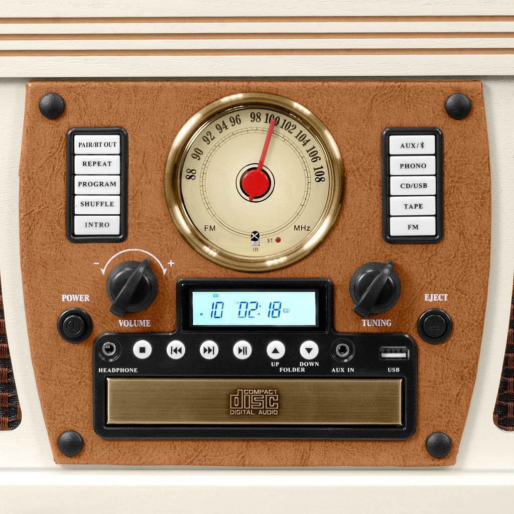 Navigator 8-in-1 Wood Record Player