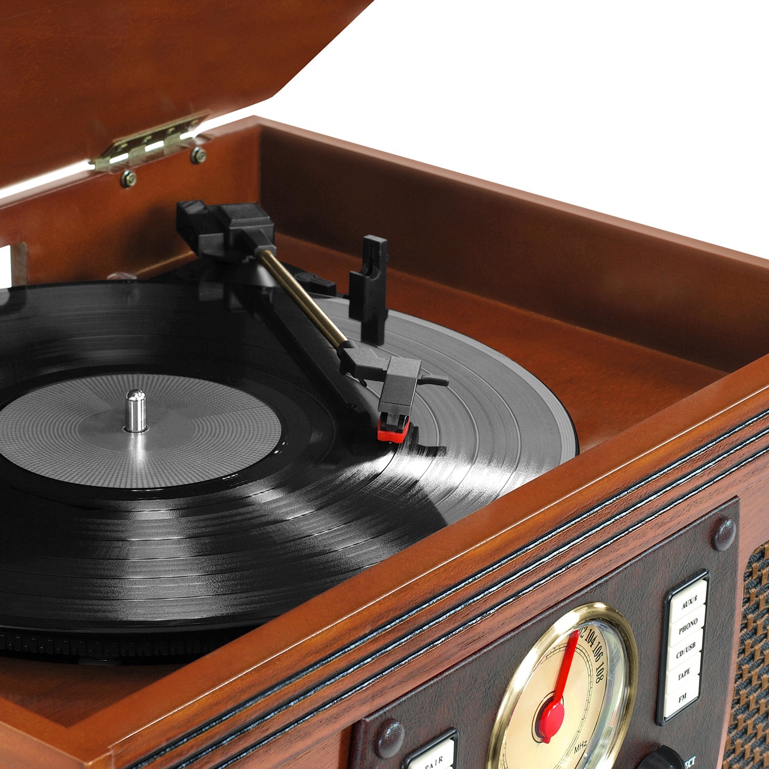 Navigator 8-in-1 Wood Record Player