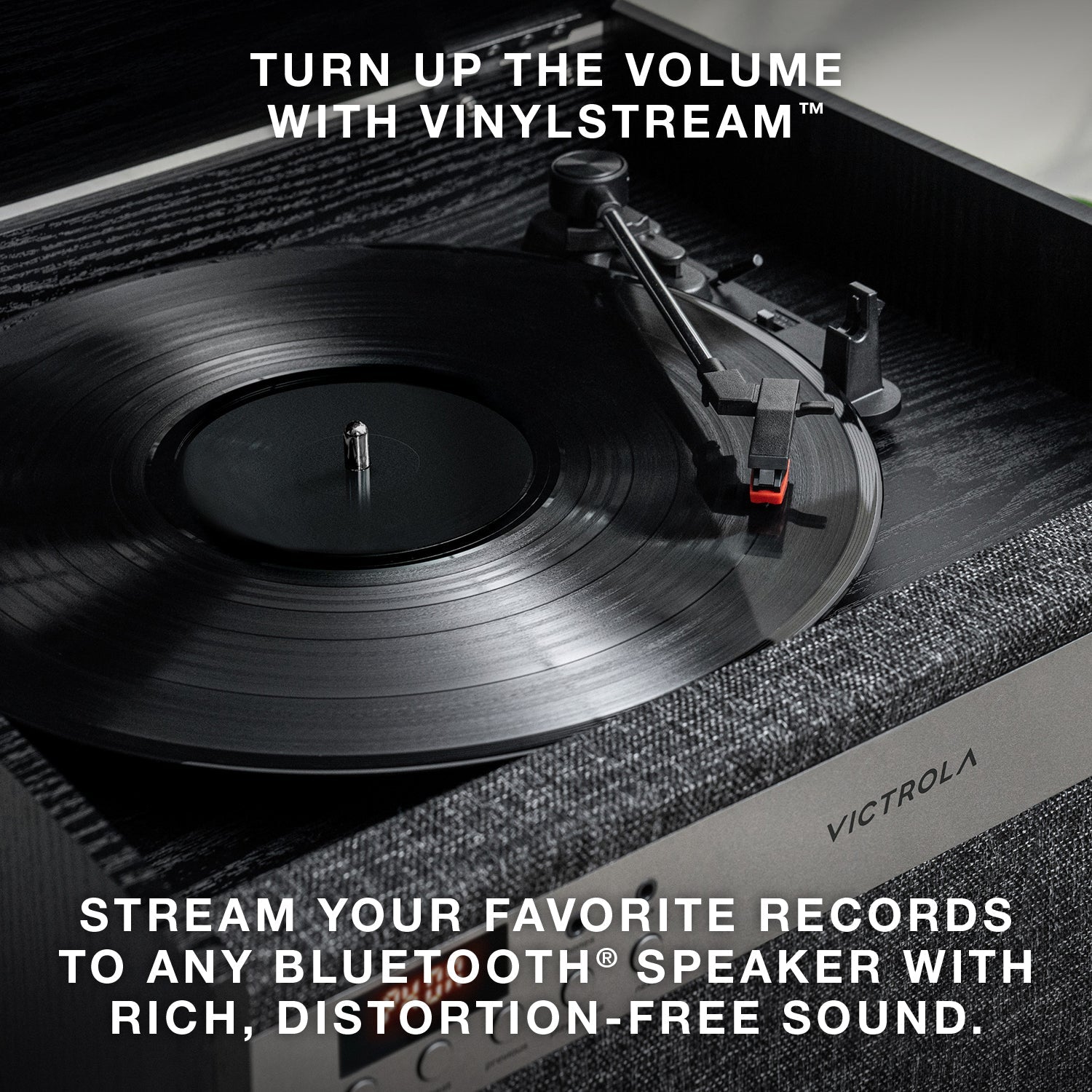 Century 6-in-1 Wood Record Player