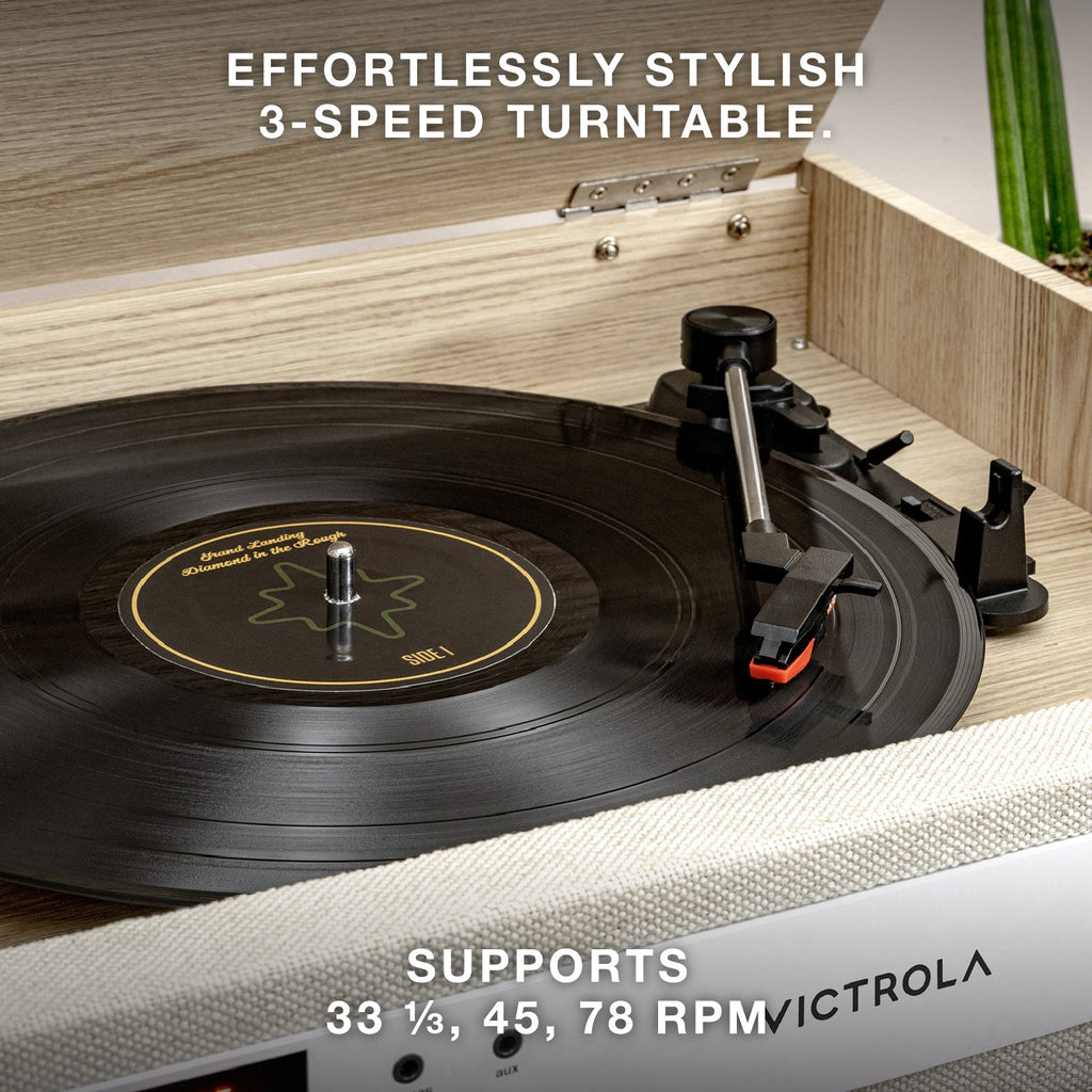 Century 6-in-1 Wood Record Player
