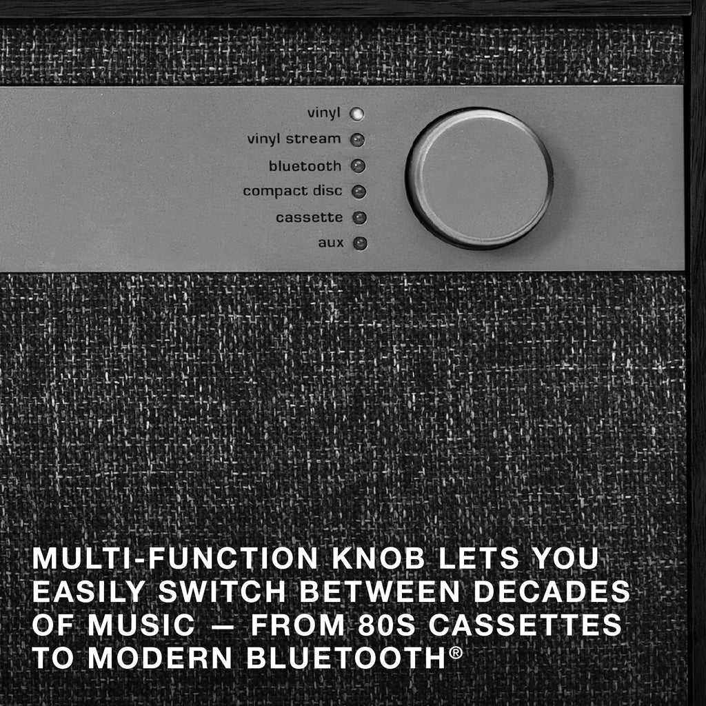 Century 6-in-1 Wood Record Player