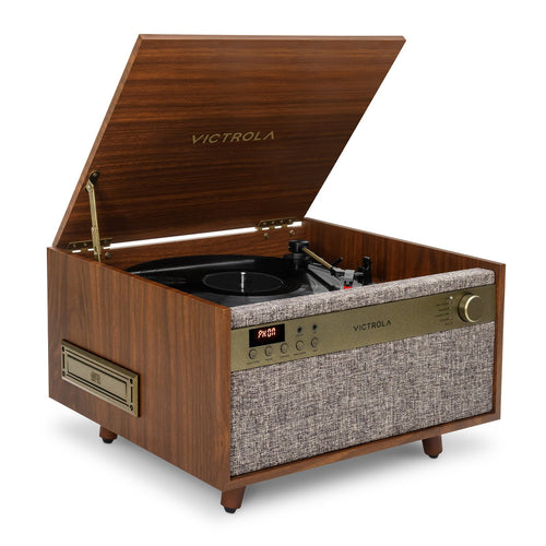 Century 6-in-1 Wood Record Player