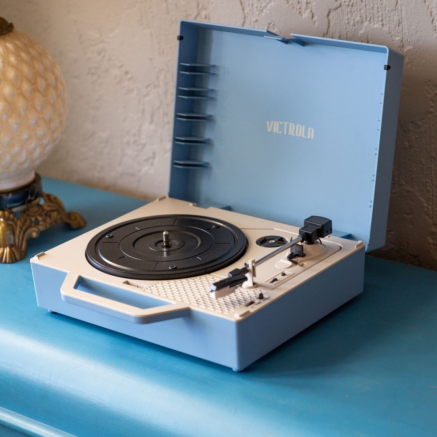 Re-Spin Suitcase Record Player - Blue